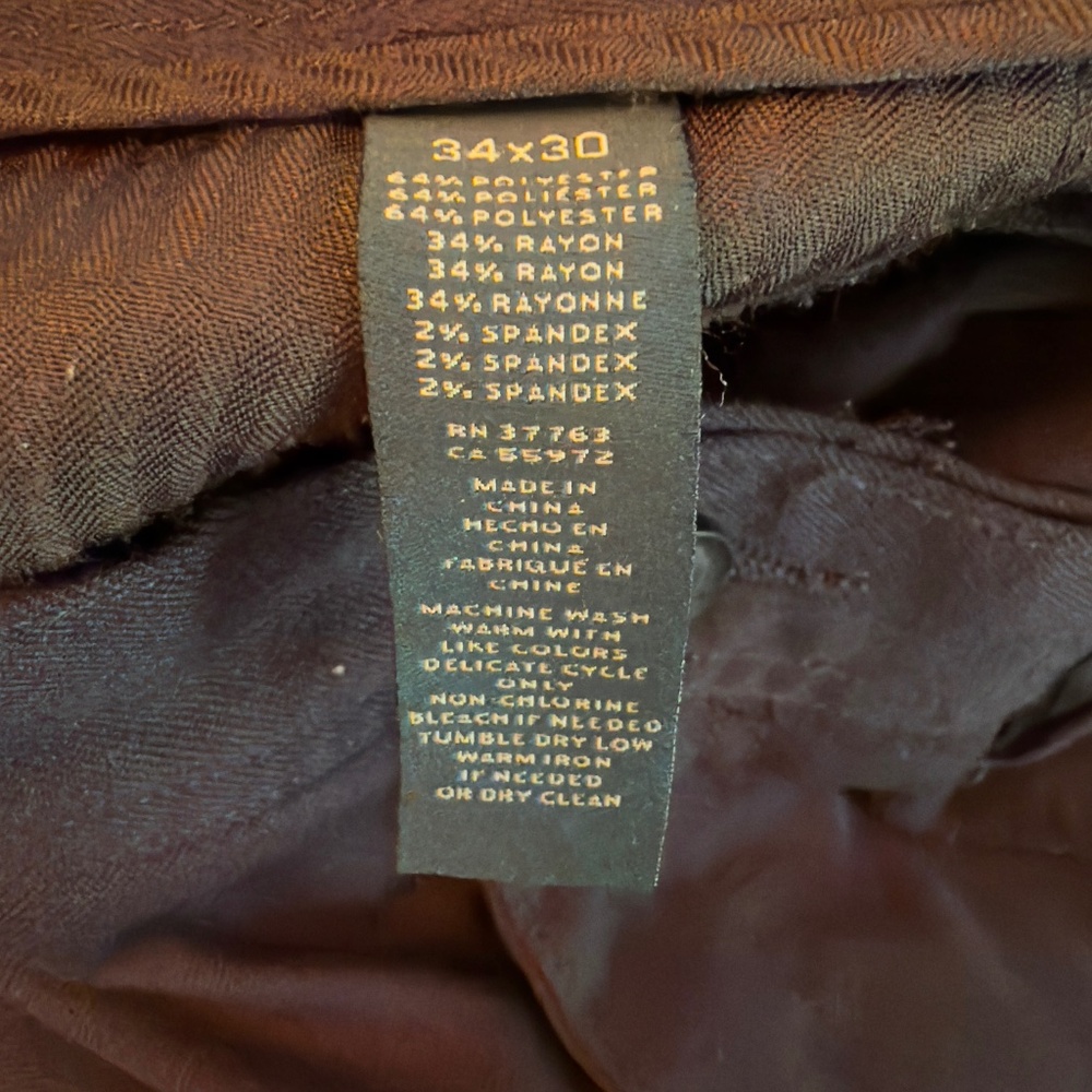 Perry Ellis TWO pairs of 5-pocket pants - Picture 7 of 14
